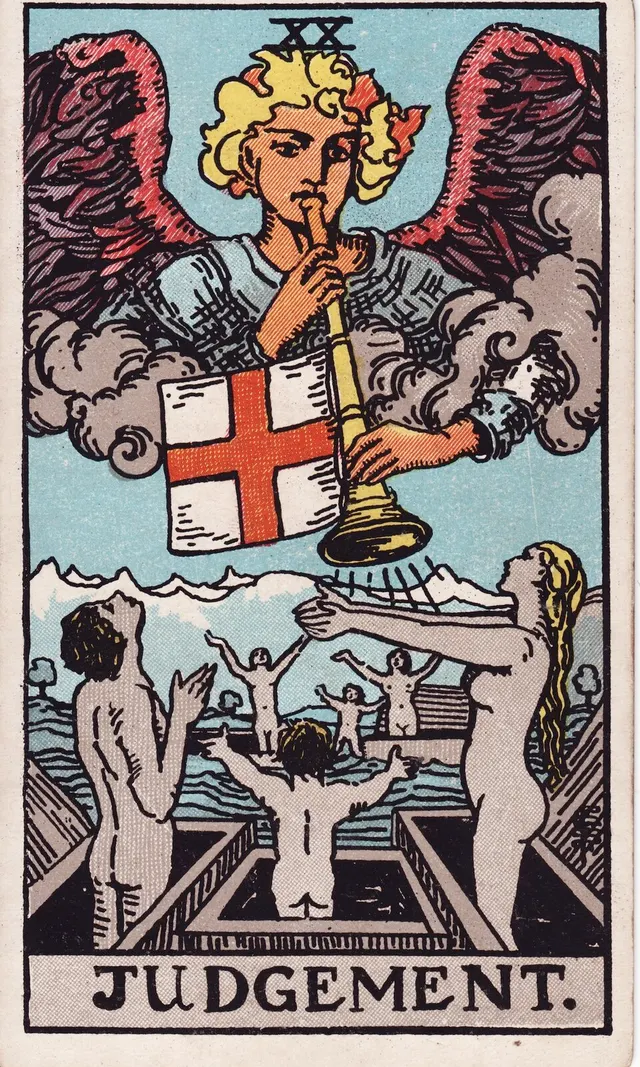 Die Tarotkarte Das Gericht aus dem Rider-Waite-Smith-Tarot