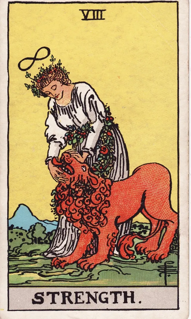 Die Tarotkarte Die Kraft aus dem Rider-Waite-Smith-Tarot